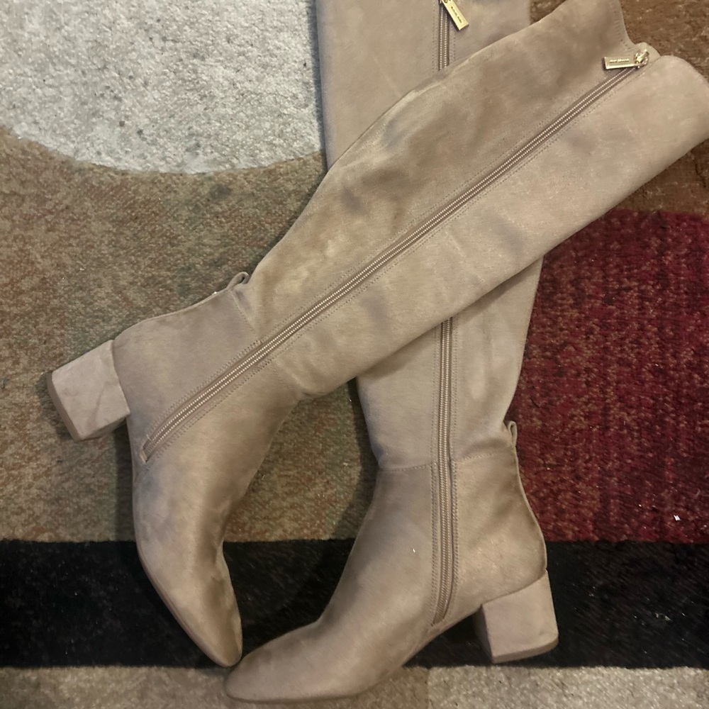 Michael Kors Taupe Over the Knee Boots